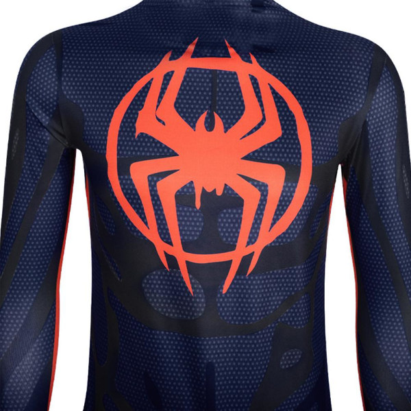 2023 Spider-man: Across The Spider-verse kostyme for barn Gutter Cosplay Miles Morales Spiderman Jumpsuit Halloween Party Fancy Dress Up 4-5 Years