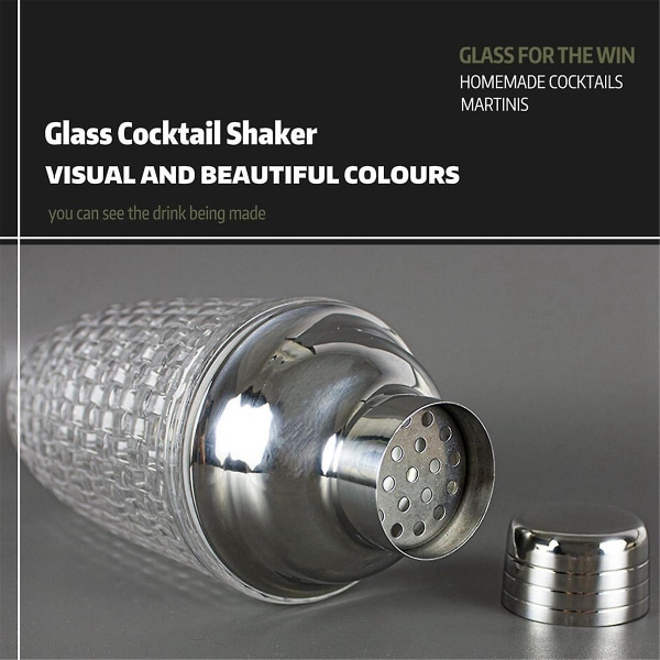 13 oz Glas Cocktail Shaker Set - Glas Shaker för cocktails, drink shakers Cocktail och Cocktail Sh