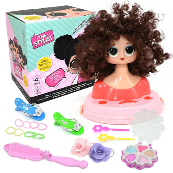 Barbie docka Prinsessa Elsa, Is och Snö Äventyr Elsa halv kropp docka med tillbehör (FMY) Stora ögon explosiv he Big eye explosive head Standard configuration