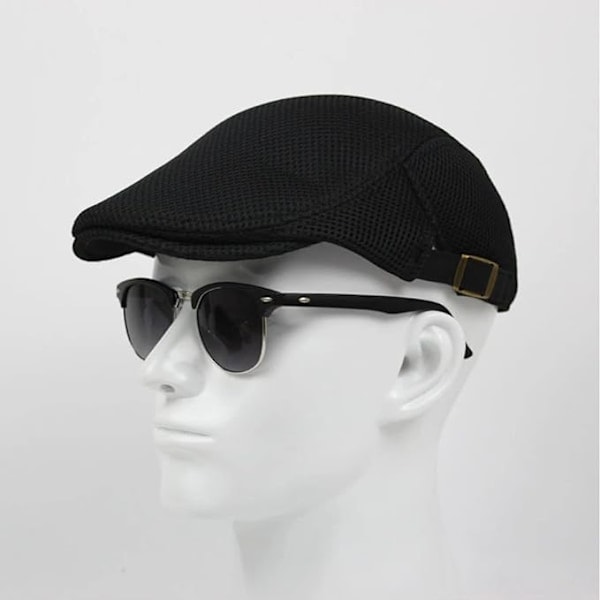 Flatcap herre sommer, flat cap flatcap sommer mesh flat cap Sort