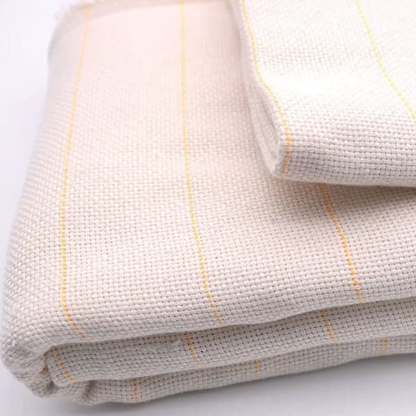 Tuftningsvæv, Chiffonvæv, Munkvæv til Tuftning, Markerede Gule Linjer Bagside, til Tuftningspistol Brug-50*50cm