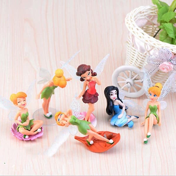6 stk. Blomst Pixie Fly Vinger Have Ornament Hjem Dekoration