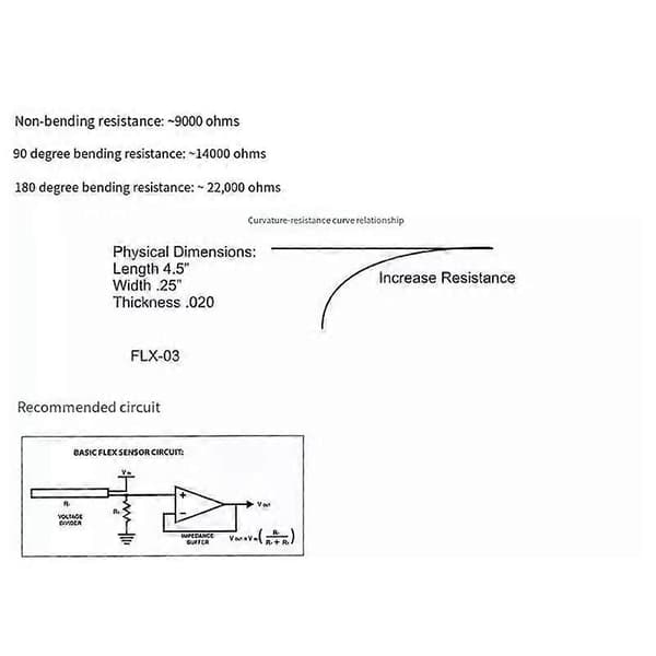 Flex Sensor 2.2 Tommer Flex Sensor Til Manipulator Elektronisk Handske Tilbehør Flex2.2Tommer Flex Sensor Yellow