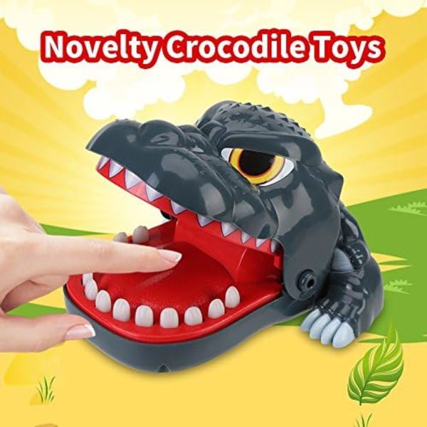 Krokodil Bett Leksak Mun Bite Finger Leksak Party Rolig Sprattleksak 16,5 x 8,5 x 8 cm