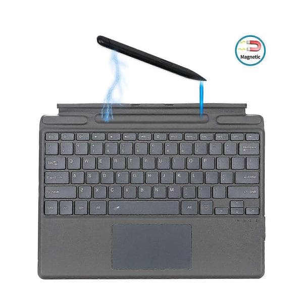 2089A til Microsoft Surface Pro 8/X Laptop Magnetisk Adsorption Bluetooth Trådløst Tastatur med Touch