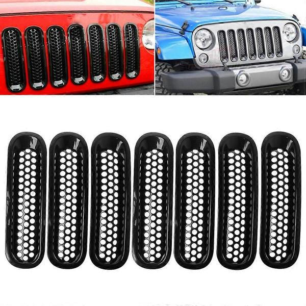 Til 2007-2017 til Jeep til Wrangler JK Mat Sort Front Indsats Mesh Grill Trim