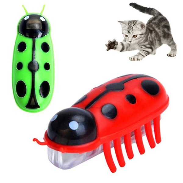 Katteleker, elektriske katteleker Museleker Kjæledyr Katt automatiske leker Cat2stk-rød-grønn