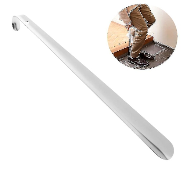 2 stk. Skohorn i Rustfrit Stål, Meget Stabil Design, 60 cm