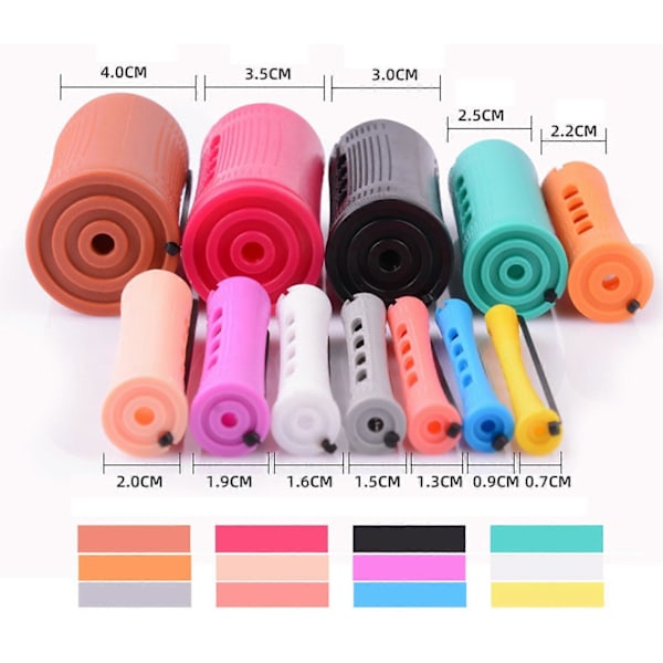 Kalla Permanentrullar Hår Värmelösa Rullar Styling Frisörverktyg 50Pcs 0.7cm