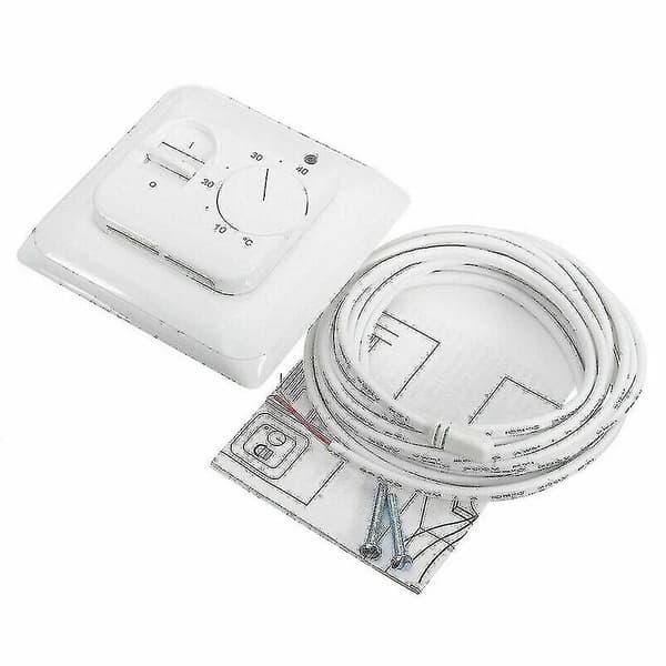 Elektrisk Gulvvarme Termostat Temperaturstyring Kontakt + Sensor Kabel