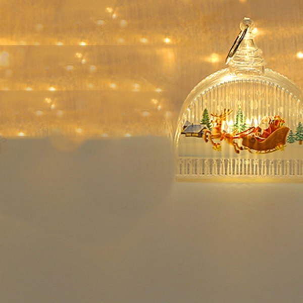 Julekampanje opplyst juledekorbatteri inkluderer klare LED-lys Hengende lanterne Juletreanheng Roman rekvisitter Lys til julefest Hjem