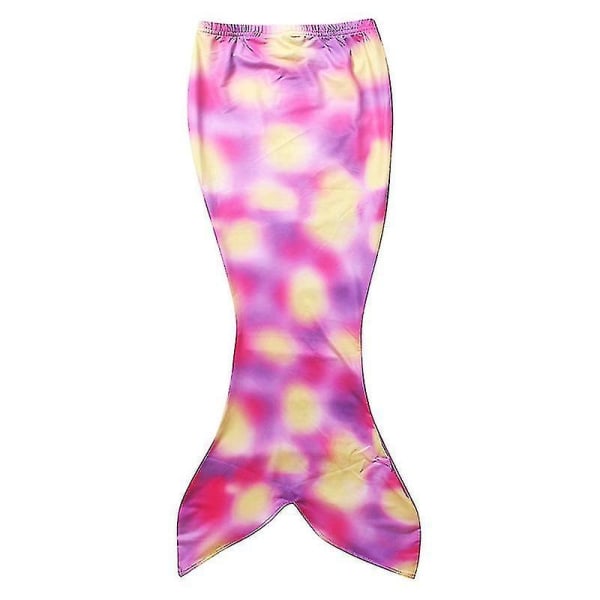 Kids Girl Mermaid Tail Bikini Set Beachwear Simning Badkläder Baddräkt Purple Yellow 7-8 Years