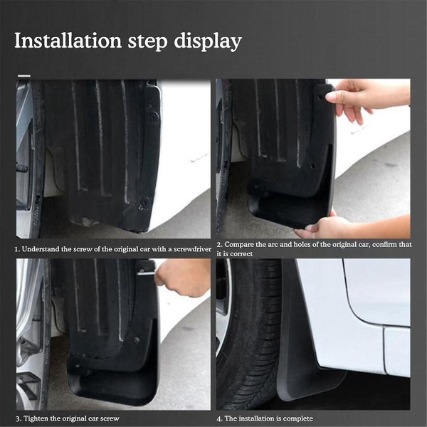 Bil Mudflaps For Ioniq 6 2023 2024 Ioniq6 Sprutbeskyttere Mud Flaps Sprutskjermer Foran Bak Hjul Black