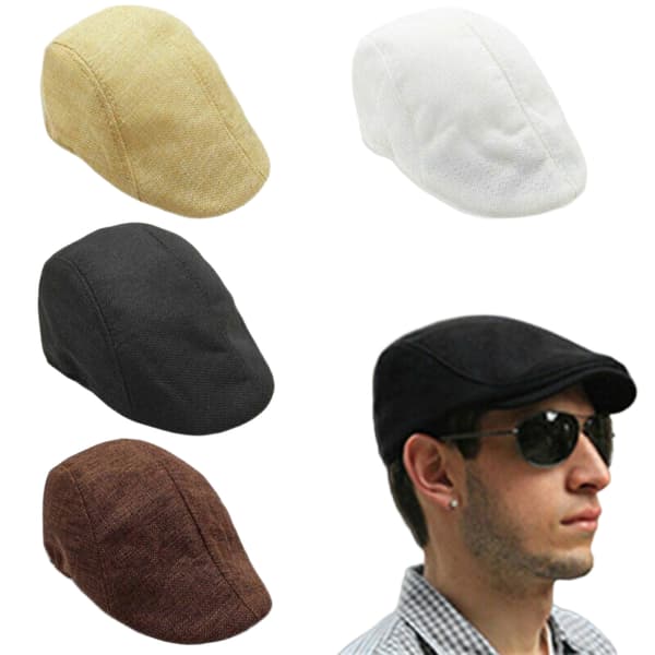 Golf Driving Hat Herre Flat Cap KHAKI