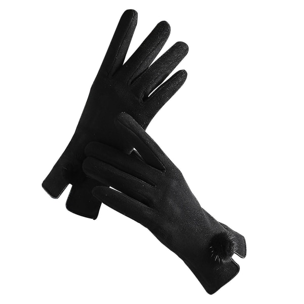 Dekorative handsker til kvinder med T-ouch skærm til pegefinger