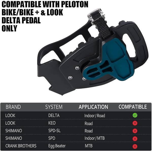 Tåbur for Peloton Bike & Peloton Bike+ Pedaler Kompatible tåburadaptere, tåklipsbur