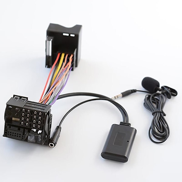 Bil Bluetooth 5.0 Aux-kabel Mikrofon Handsfree Mobiltelefon Samtal Adapter För 6000 Cd Ford