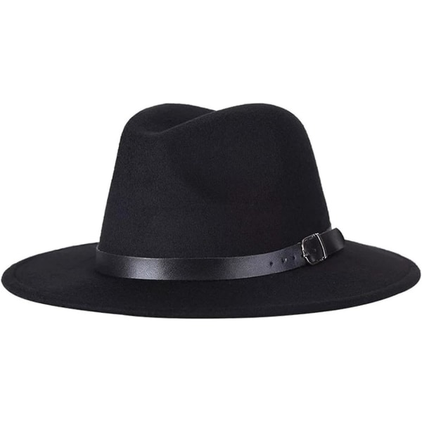 Kvinner Menn Filt Fedora Hat Ull Vintage Gangster Trilby With Wide Brem Gentleman Lady Winter Simple Jazz Caps Gray small