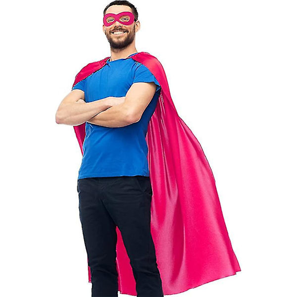 Superheltekappe og maske til voksne, mænd og kvinder - Maskerade Superhelte Åndedag Team Udklædningskostume Festartikler