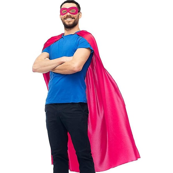 Vuxna Superhjälte-cape And Mask För Män Kvinnor - Maskerad Super Hero Spirit Day Team Dress-up Kostym Party Favors