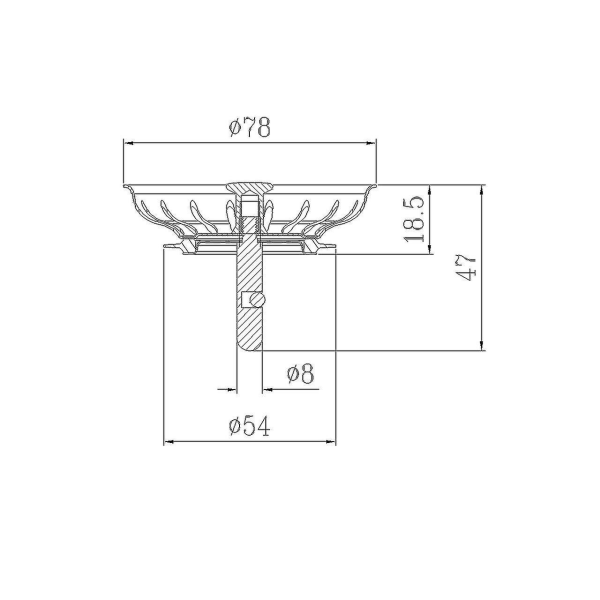 2stk Håndvask Si/vask Stop Håndvask Stop Hul Køkken/badeværelse Si Diameter 78mm