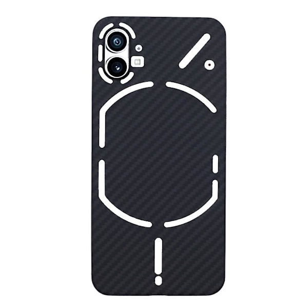 Nothing Phone 2 -puhelimen kuori, ohut hiilikuitukuori yhteensopiva Nothing Phone 2 -puhelimen kanssa, aramidikuitumateriaalit, erittäin ohut, iskunkestävä Black