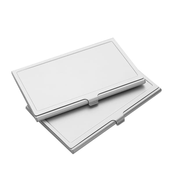 Visittkortetui i aluminium/1 stk/sølv