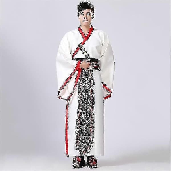 Hanfu Traditionell Kostym Kläder för Män Blue 3XL