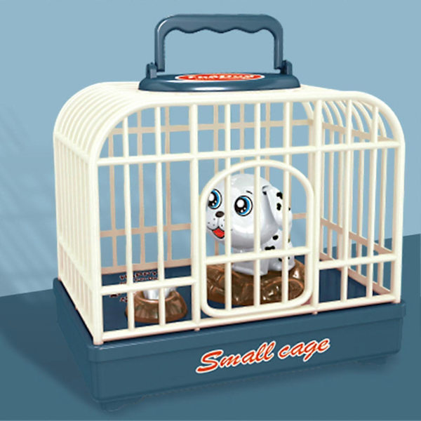 Stemmekontrolleret fuglebur legetøj med lyd, lys og elektrisk kæledyrslegetøj til børn Green Bagged square bird cage
