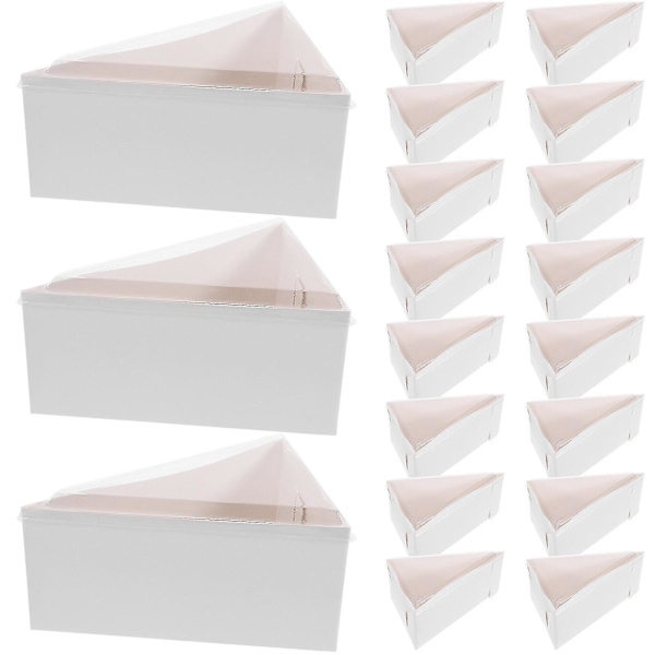 50 Set Triangel Tårtbitar Lådor Tårtkartong Triangel Tårtbit Fodral Tårtbitar Förpackning Tårtbehållare
