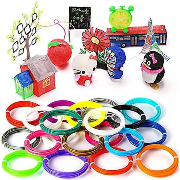 3D Pen Filament Pla, 20 Farver 1,75 mm 5 m Per Farve Total 100 m Filament 1,75 3D Printing Pen Filament Pla 3D Printer Filament Til 3D Pen Filament 1,75 m