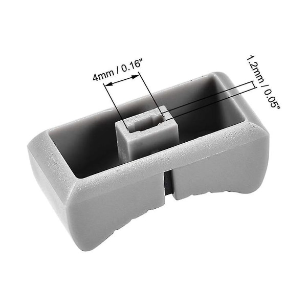 20 stk 24mmx11mmx10mm Konsol Mixer Slider Fader Knopper Udskiftning For Potentiometer Grå Knop Sort