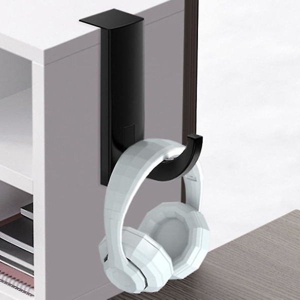 1kpl Valkoinen/musta kuulokepidike Universal kuuloke kuulokeripustin seinäkoukku PC-näyttö kuuloke kuuloketelineen Black470