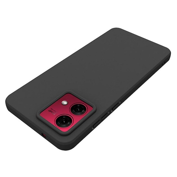 För Motorola Moto G84 5G TPU-skal Matt cover Bumpsäkert case (stort bakre linshål)-svart