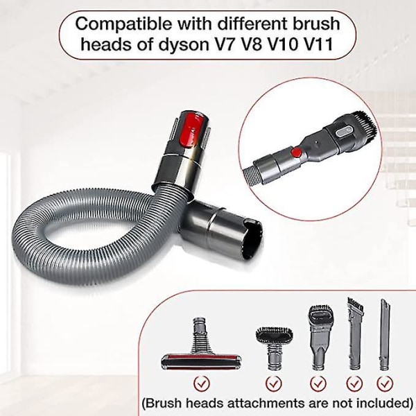 Tuyau D'Aspirateur Dyson Yhteensopiva Avec Le Tuyau Joustava Dyson V7 V8 V10 V11 Tube D'Jatke Tuyau D'Aspirateur Jatkettava Dyson Tuyau Joustava