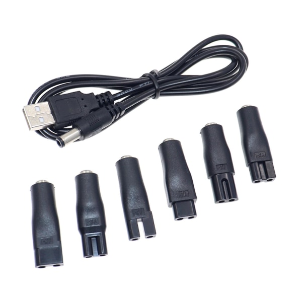 Dc5,5x2,1mm hannplugg til C8 hunnkontakt Strømledningskonverteringsgrensesnitt Avec une ligne USB
