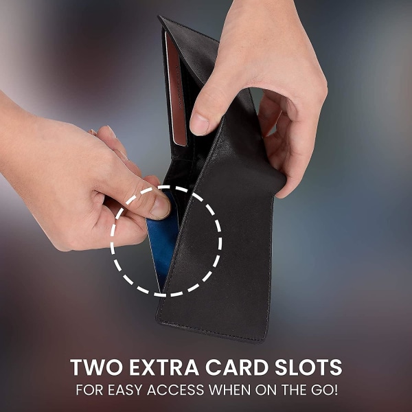 Smal plånbok för män - tunn Bifold äkta läder Rfid Blocking Minimalistisk Snygg Front Pocket Herrplånböcker (a. Charcoal Black-id)