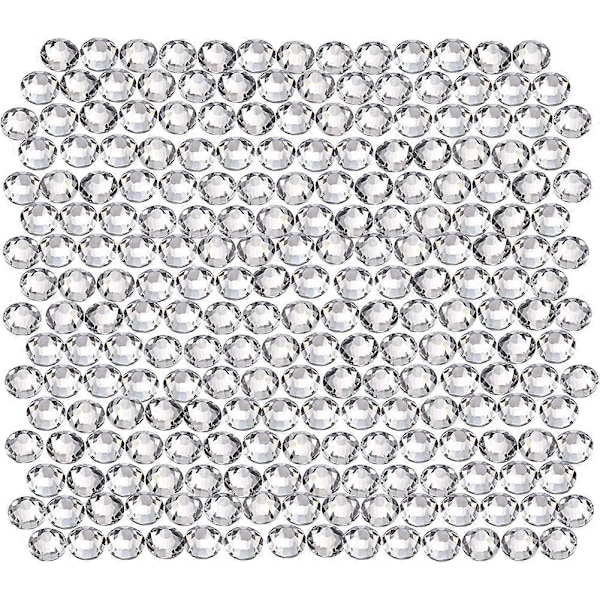 1440-pack Kristall Flat Back Rhinestone Runda Diamant-ädelstenar, Ej Självhäftande