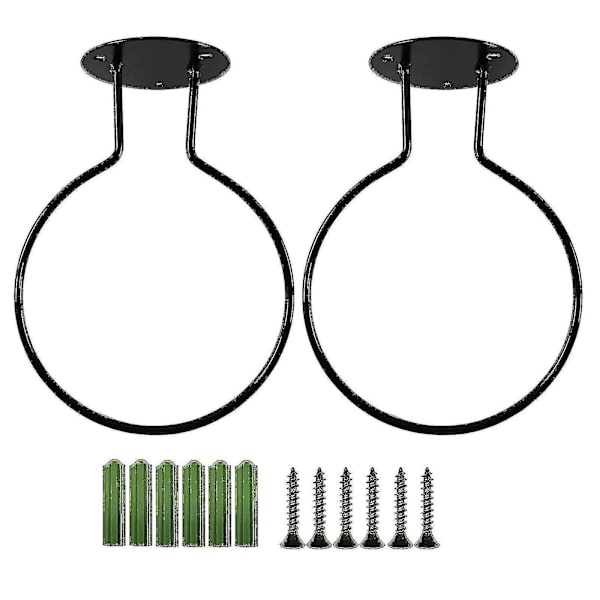 2 stk. veggmontert ballholder for basketball volleyball rugby fotball H