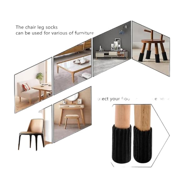 16-pack stolsbenskydd Stickade möbelstrumpor