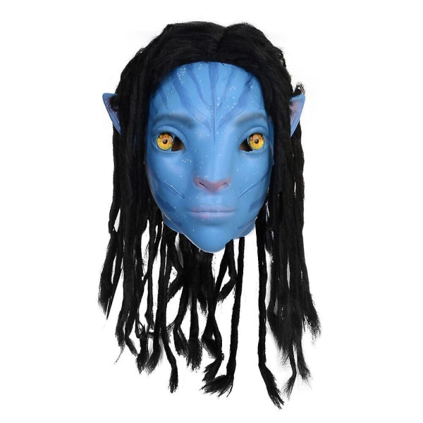 Avatar Mask Movie Latex Helhodemaske Hodeplagg Cosplay Festmasker Womens