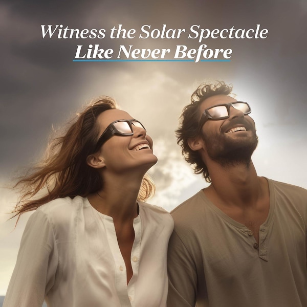 Solförmörkelseglasögon (2-pack) 2024 CE- och ISO-certifierade säkra glasögon för direkt solvisering NASA-godkända 2024