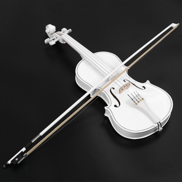 Student violin 4/4 fuld størrelse violin violin sæt barn begynder hvid violin