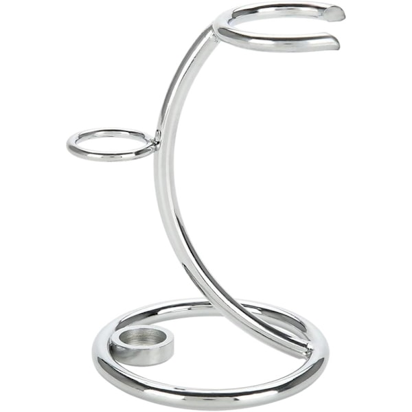 Barberhøvelholder for menn, barberhøvel, børsteholder, barbermaskin, holder, barberhøvelstativ for barberhøvel og barbermaskin Silver
