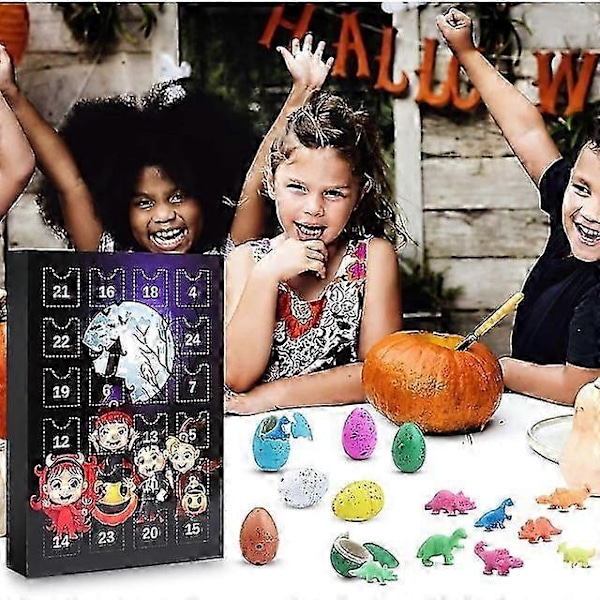 Halloween-teemainen jalokivi-adventikalenteri | 24 päivän Halloween-kalenterin laskurilelu | Laskuri joulukuusen koristeet yllätysadventikalenterisarja