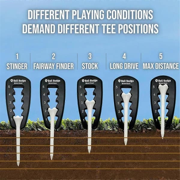 2 ST Justerbar Golf Tee Höjd Verktyg Precision Tee Höjd Inställare