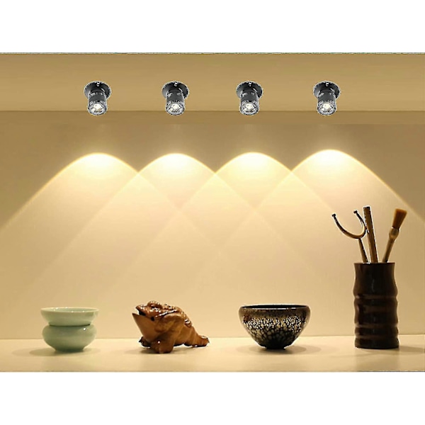 Mini LED Downlight 1w Forsænket Loftspot Med Driver 100-265v AC 10 stk. [Energiklasse A+] (sort, varmt lys)