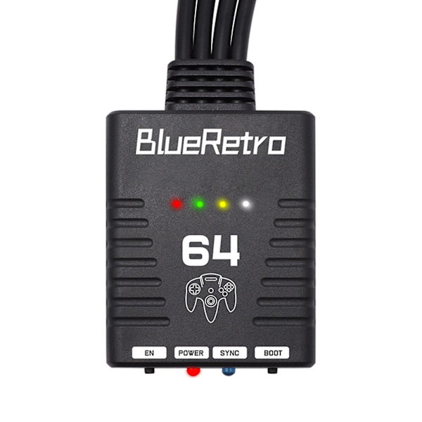 LED-indikator for trådløs kontrolladapter Ingen ventetid Bluetooth-kompatibel støtte 4 spillere spillkontrolladapter for N64 Console_da