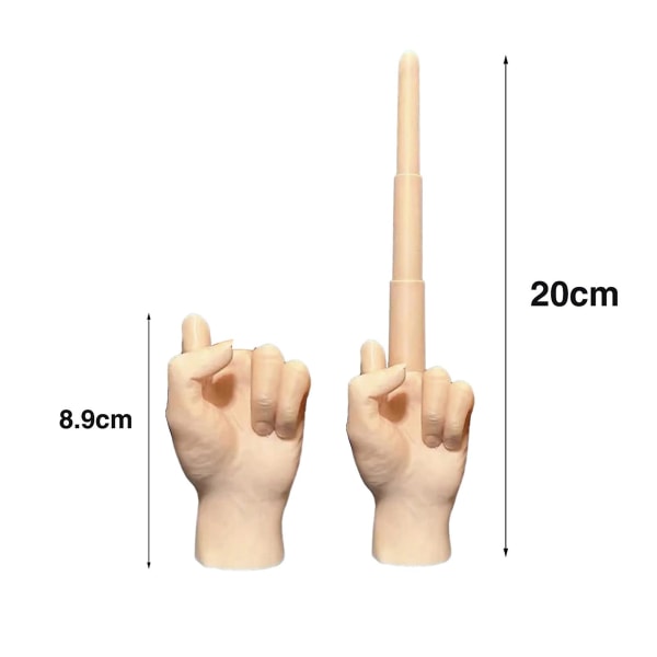 Rolig fingrar prydnad Kreativ modell iögonfallande bordsdekoration Teleskopisk långfingerleksak för stress relief Golden