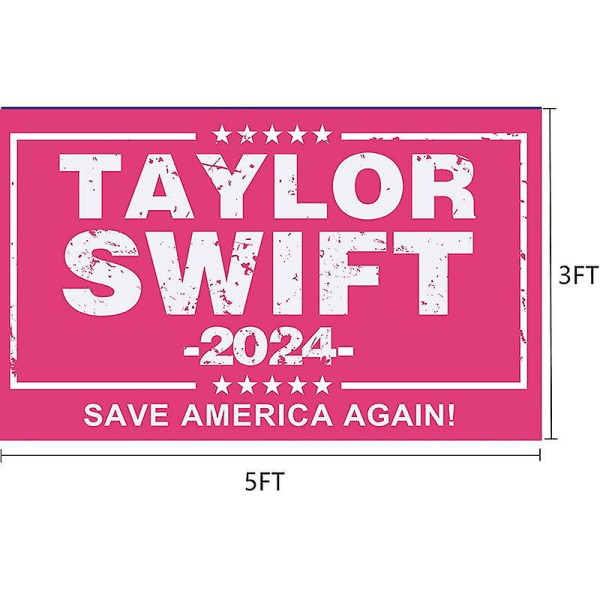 Taylor 2024 Flag 3x5 Ft Musiker Flag Til Værelse College Sovesal Soveværelse Væg Tapet Decor Funny Party Swift Banner pink